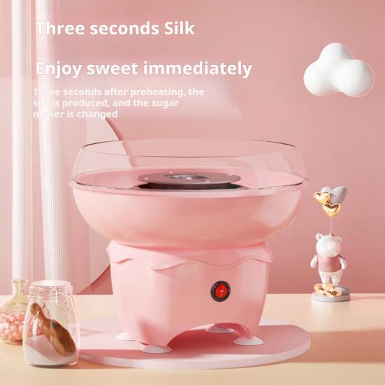 Машина для производства зефира Мини-машина для производства сладкой ваты Мощный двигатель Быстрый нагрев Бесшумная работа Противоскользящая конструкция Легко чистящаяся машина для производства сладкой ваты